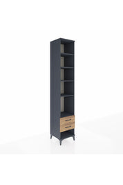 Hyperion Dolap 5 Raflı 2 Çekmeceli 44x44x243 Antrasit-Çam