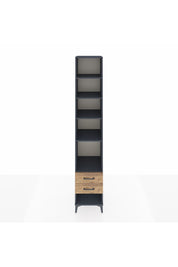 Hyperion Dolap 5 Raflı 2 Çekmeceli 44x44x243 Antrasit-Çam