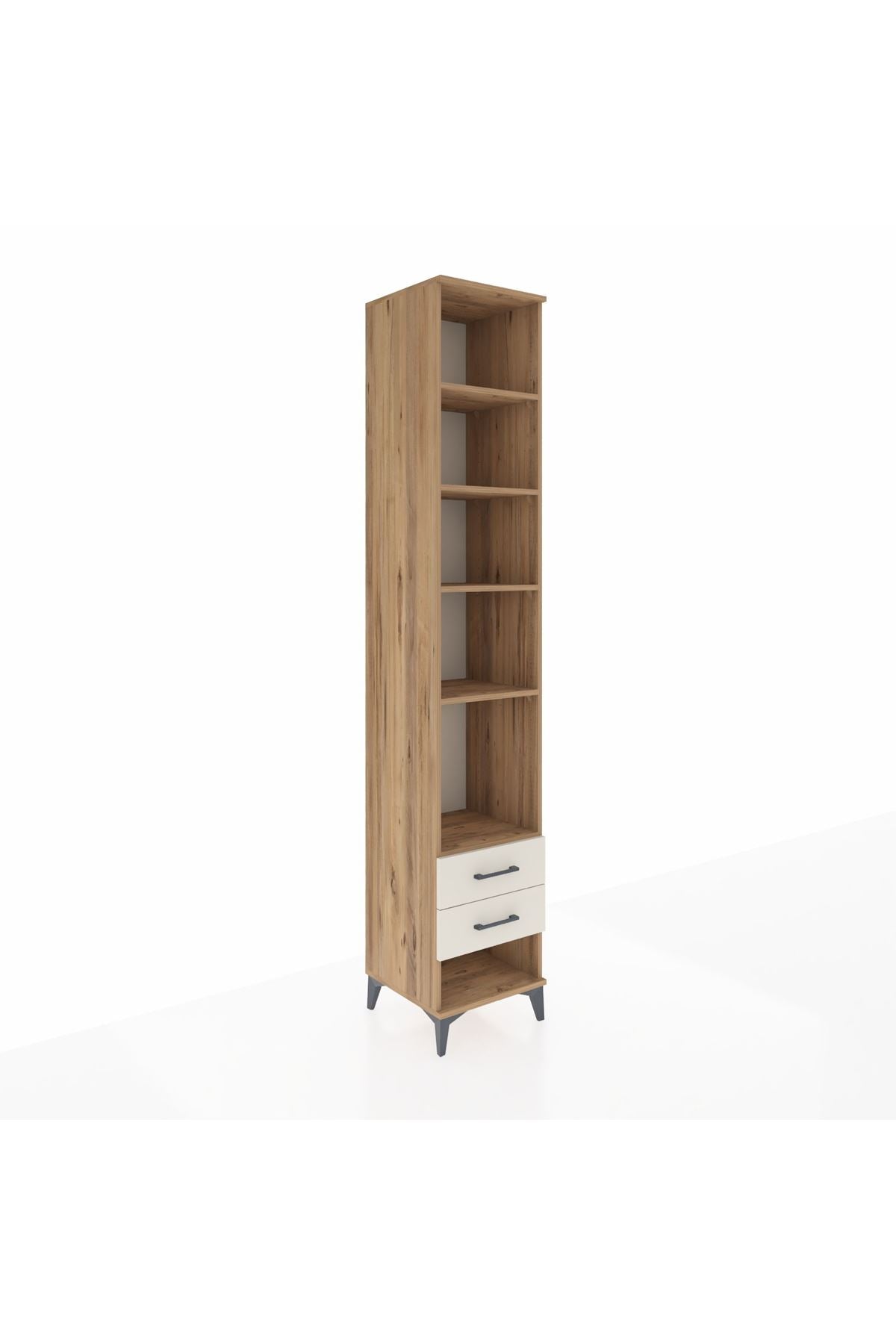 Hyperion Dolap 5 Raflı 2 Çekmeceli 44x44x243 Çam-Aytaşı