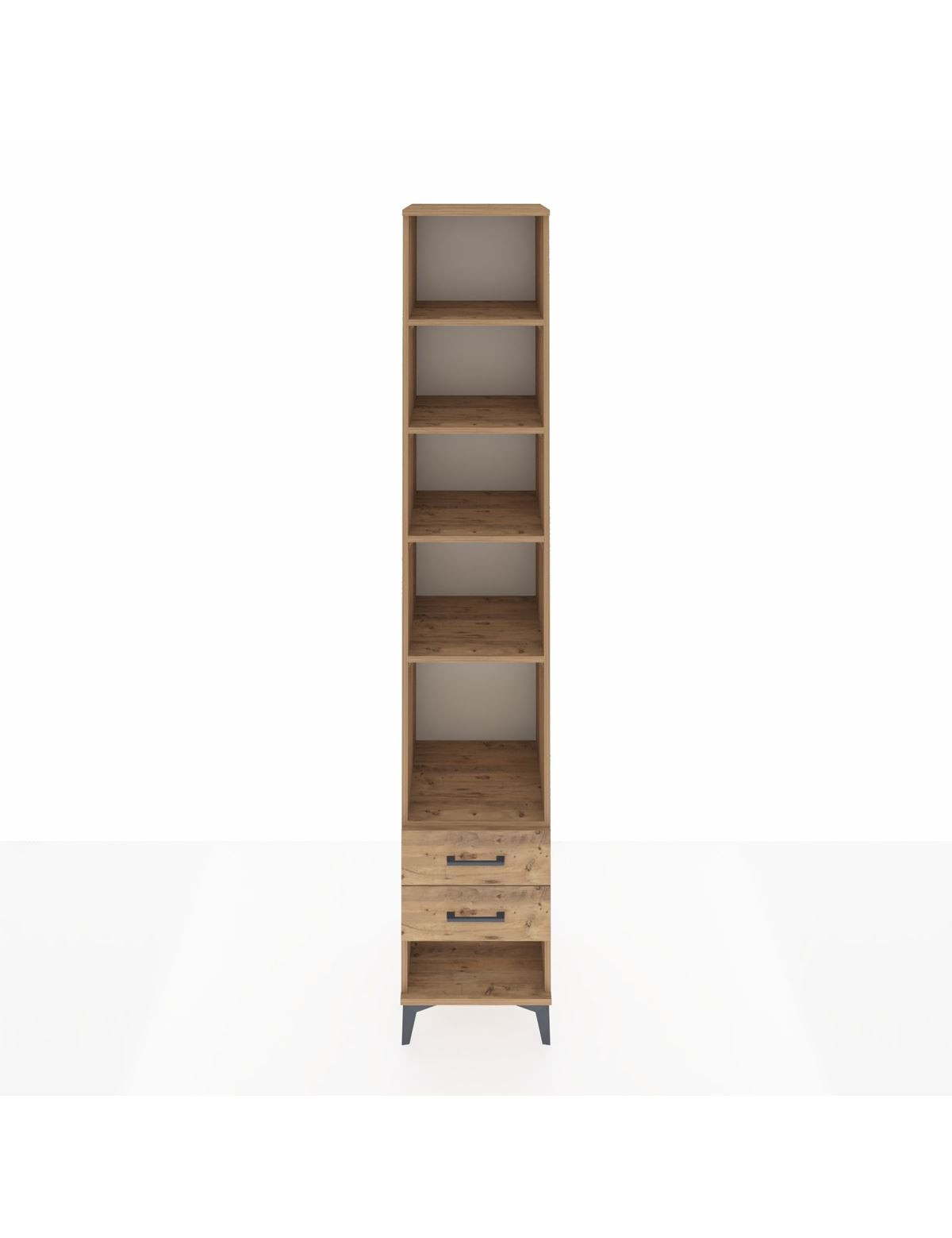 Hyperion Dolap 5 Raflı 2 Çekmeceli 44x44x243 Çam-Çam