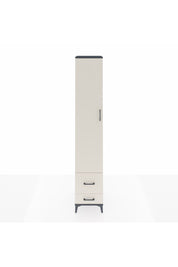 Hyperion Dolap 3 Raflı 2 Çekmeceli Tek Askılı 44x44x243 Antrasit-Aytaşı