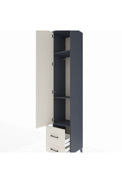 Hyperion Dolap 3 Raflı 2 Çekmeceli Tek Askılı 44x44x243 Antrasit-Aytaşı