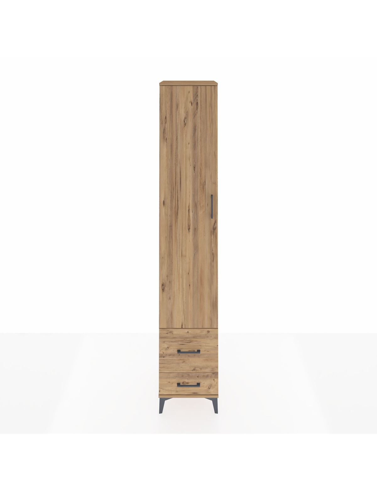 Hyperion Dolap 5 Raflı 2 Çekmeceli Tek Kapaklı 44x44x243 Çam-Çam