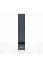 Hyperion Dolap 4 Raflı Tek Çekmeceli Tek Askılı 44x44x243 Antrasit-Antrasit