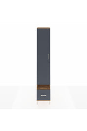 Hyperion Dolap 4 Raflı Tek Çekmeceli Tek Askılı 44x44x243 Çam-Antrasit