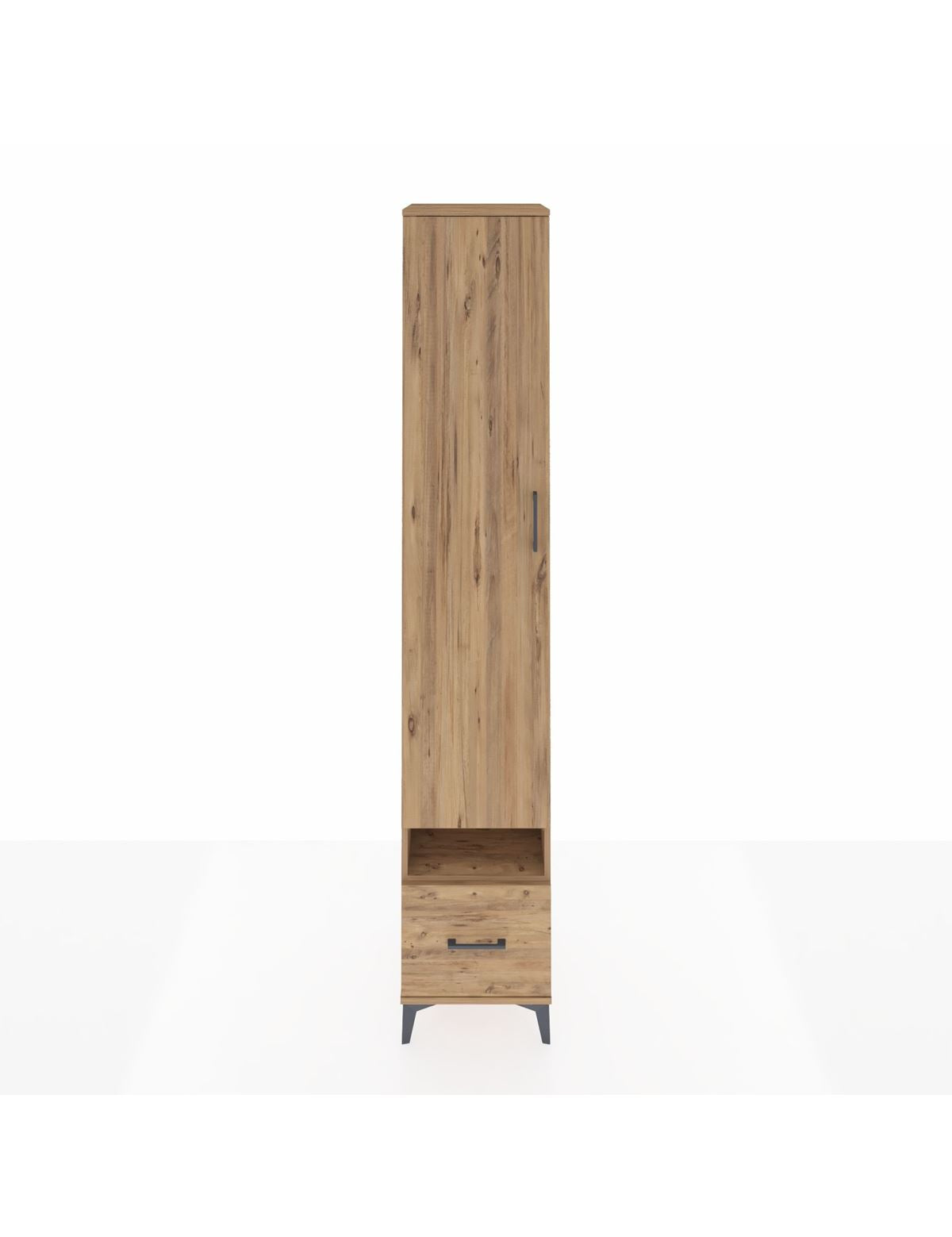 Hyperion Dolap 4 Raflı Tek Çekmeceli Tek Askılı 44x44x243 Çam-Çam