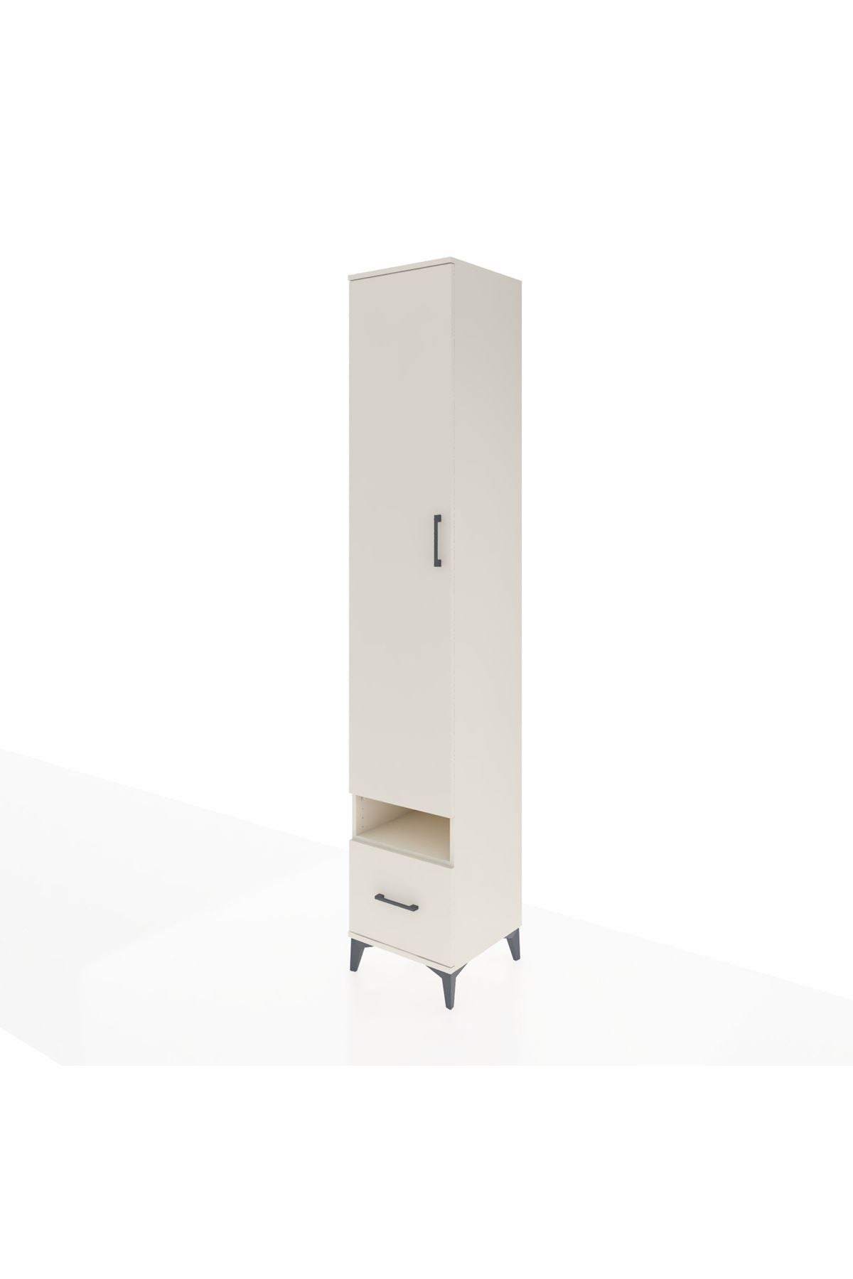 Hyperion Dolap 6 Raflı Tek Çekmeceli Tek Kapaklı 44x44x243 Aytaşı-Aytaşı