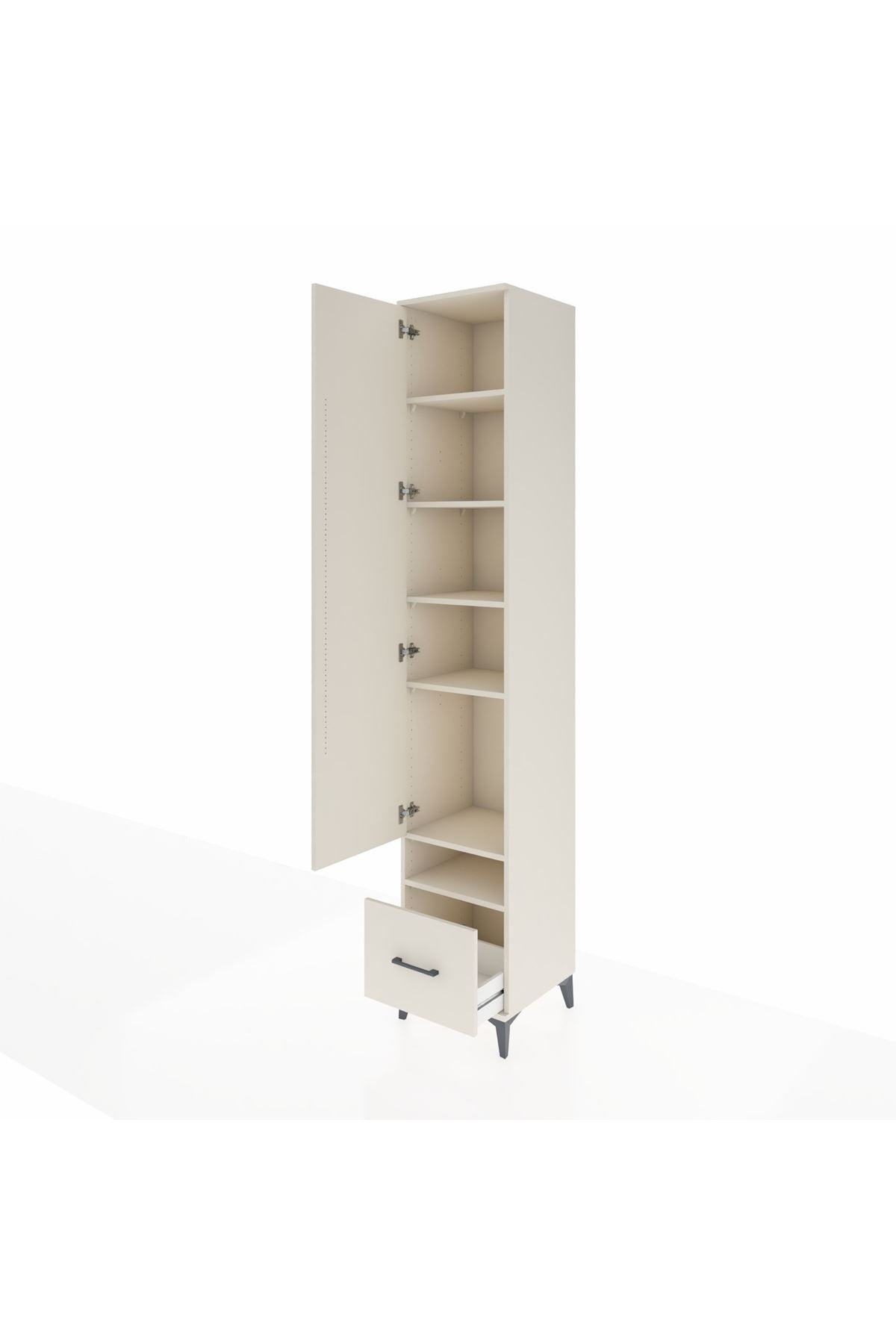 Hyperion Dolap 6 Raflı Tek Çekmeceli Tek Kapaklı 44x44x243 Aytaşı-Aytaşı