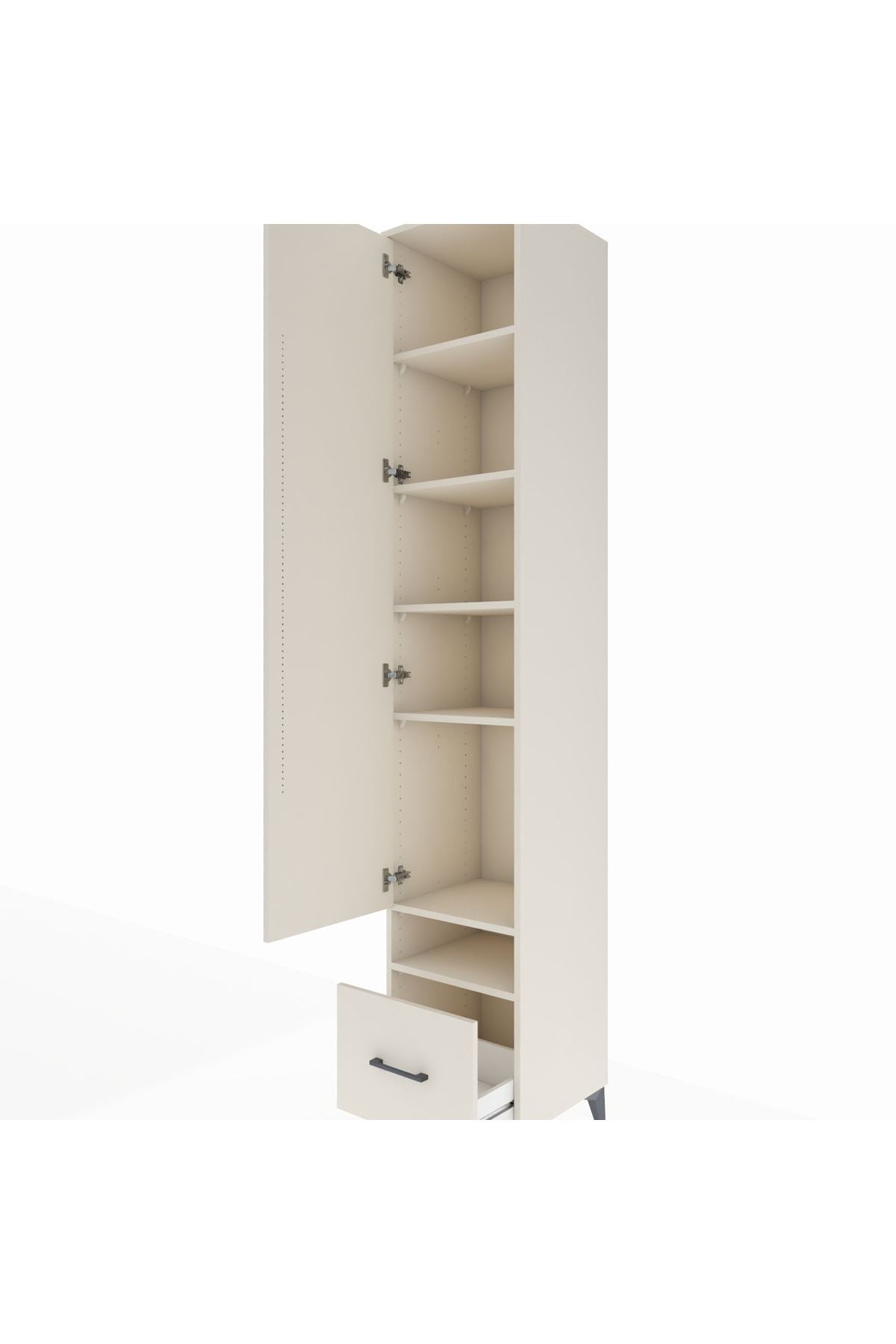 Hyperion Dolap 6 Raflı Tek Çekmeceli Tek Kapaklı 44x44x243 Aytaşı-Aytaşı