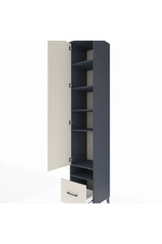 Hyperion Dolap 6 Raflı Tek Çekmeceli Tek Kapaklı 44x44x243 Antrasit-Aytaşı