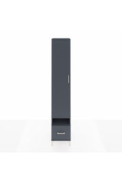 Hyperion Dolap 6 Raflı Tek Çekmeceli Tek Kapaklı 44x44x243 Antrasit-Antrasit