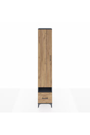 Hyperion Dolap 6 Raflı Tek Çekmeceli Tek Kapaklı 44x44x243 Antrasit-Çam