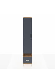 Hyperion Dolap 6 Raflı Tek Çekmeceli Tek Kapaklı 44x44x243 Çam-Antrasit