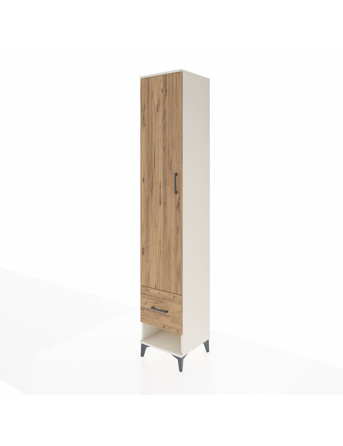 Hyperion Dolap 3 Raflı Tek Çekmeceli Tek Askılı 44x44x243 - S64M055V3B