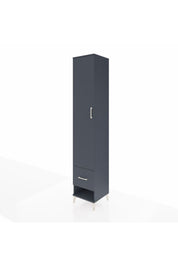 Hyperion Dolap 3 Raflı Tek Çekmeceli Tek Askılı 44x44x243 Antrasit-Antrasit