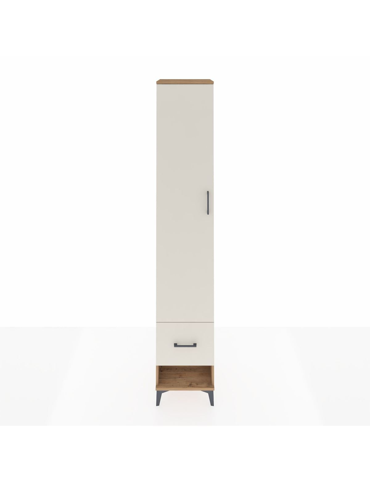 Hyperion Dolap 3 Raflı Tek Çekmeceli Tek Askılı 44x44x243 Çam-Aytaşı