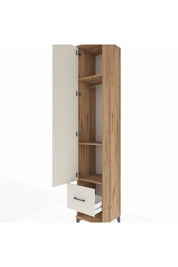 Hyperion Dolap 3 Raflı Tek Çekmeceli Tek Askılı 44x44x243 Çam-Aytaşı
