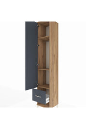 Hyperion Dolap 3 Raflı Tek Çekmeceli Tek Askılı 44x44x243 Çam-Antrasit