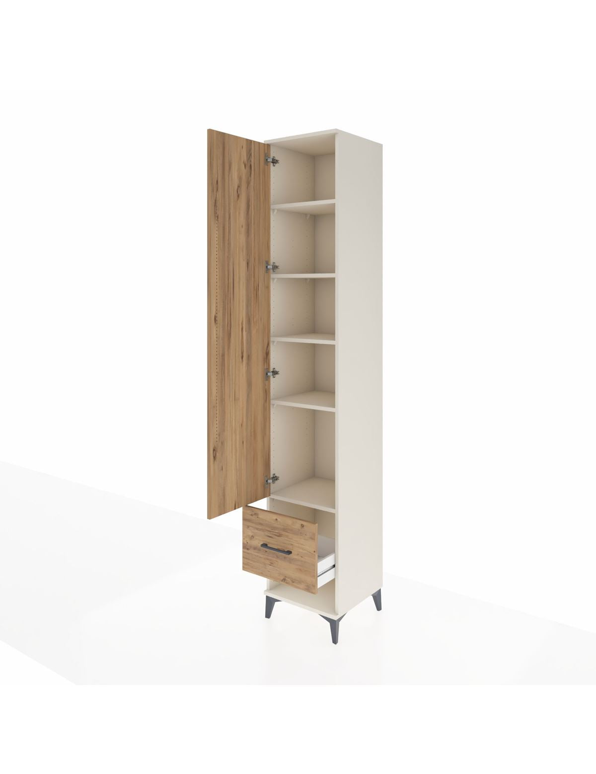Hyperion Dolap 5 Raflı Tek Çekmeceli Tek Kapaklı 44x44x243 - S64M056V3B
