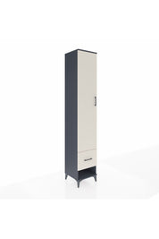 Hyperion Dolap 5 Raflı Tek Çekmeceli Tek Kapaklı 44x44x243 Antrasit-Aytaşı