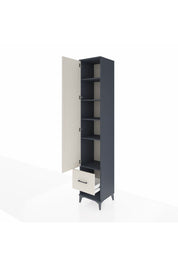 Hyperion Dolap 5 Raflı Tek Çekmeceli Tek Kapaklı 44x44x243 Antrasit-Aytaşı