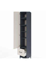 Hyperion Dolap 5 Raflı Tek Çekmeceli Tek Kapaklı 44x44x243 Antrasit-Aytaşı