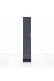 Hyperion Dolap 5 Raflı Tek Çekmeceli Tek Kapaklı 44x44x243 Antrasit-Antrasit