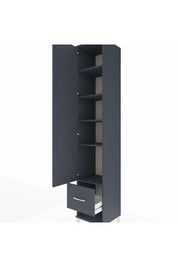 Hyperion Dolap 5 Raflı Tek Çekmeceli Tek Kapaklı 44x44x243 Antrasit-Antrasit