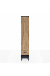 Hyperion Dolap 5 Raflı Tek Çekmeceli Tek Kapaklı 44x44x243 Antrasit-Çam