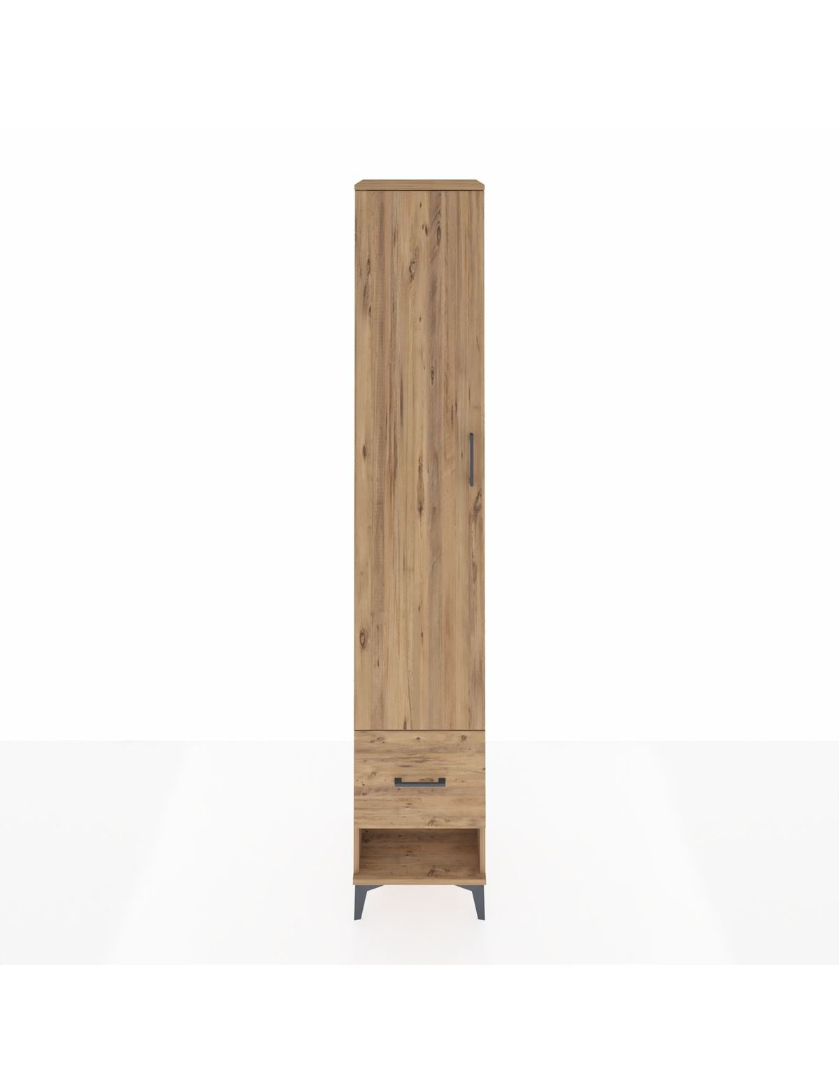 Hyperion Dolap 5 Raflı Tek Çekmeceli Tek Kapaklı 44x44x243 Çam-Çam