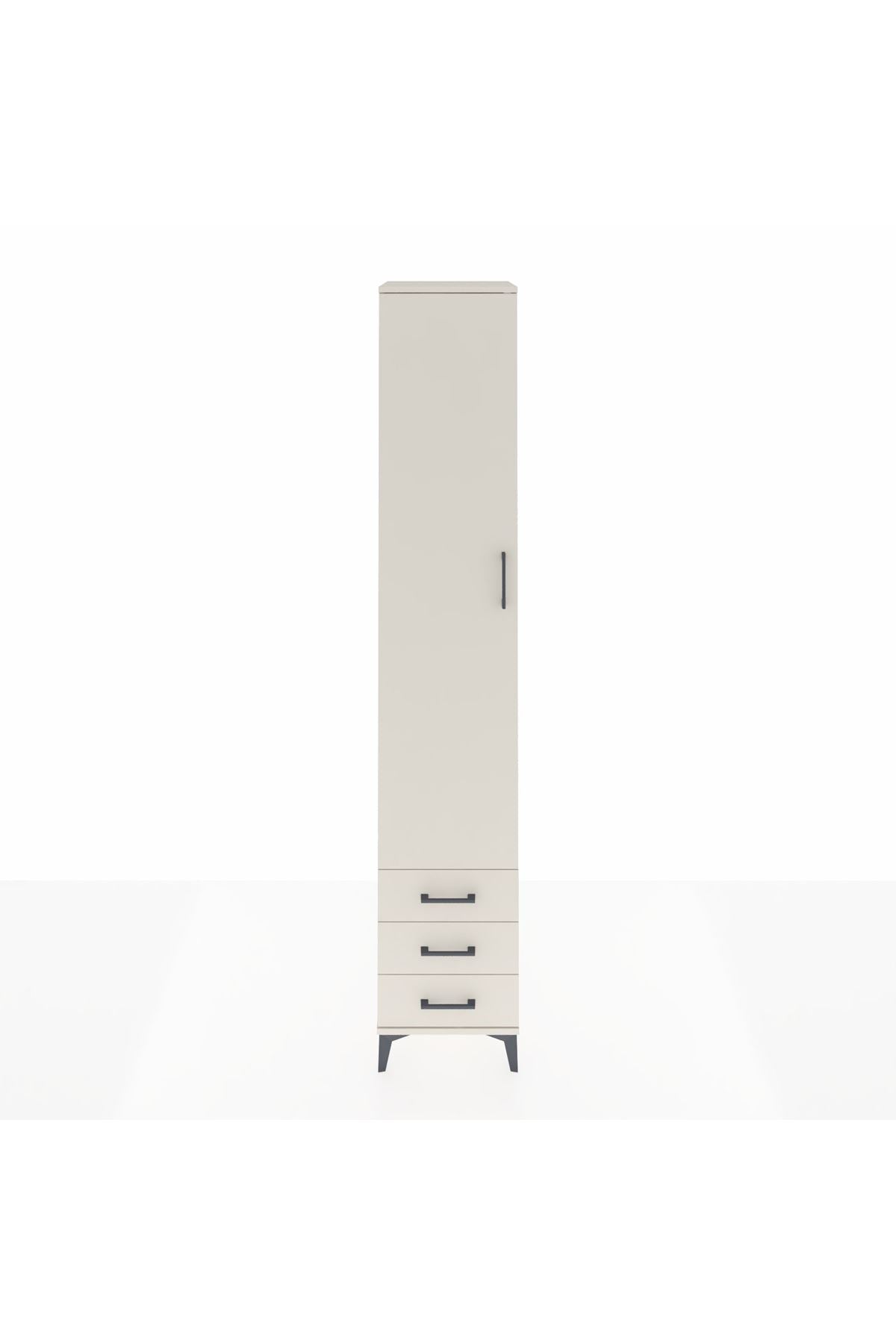 Hyperion Dolap 5 Raflı 3 Çekmeceli Tek Kapaklı 44x44x243 Aytaşı-Aytaşı