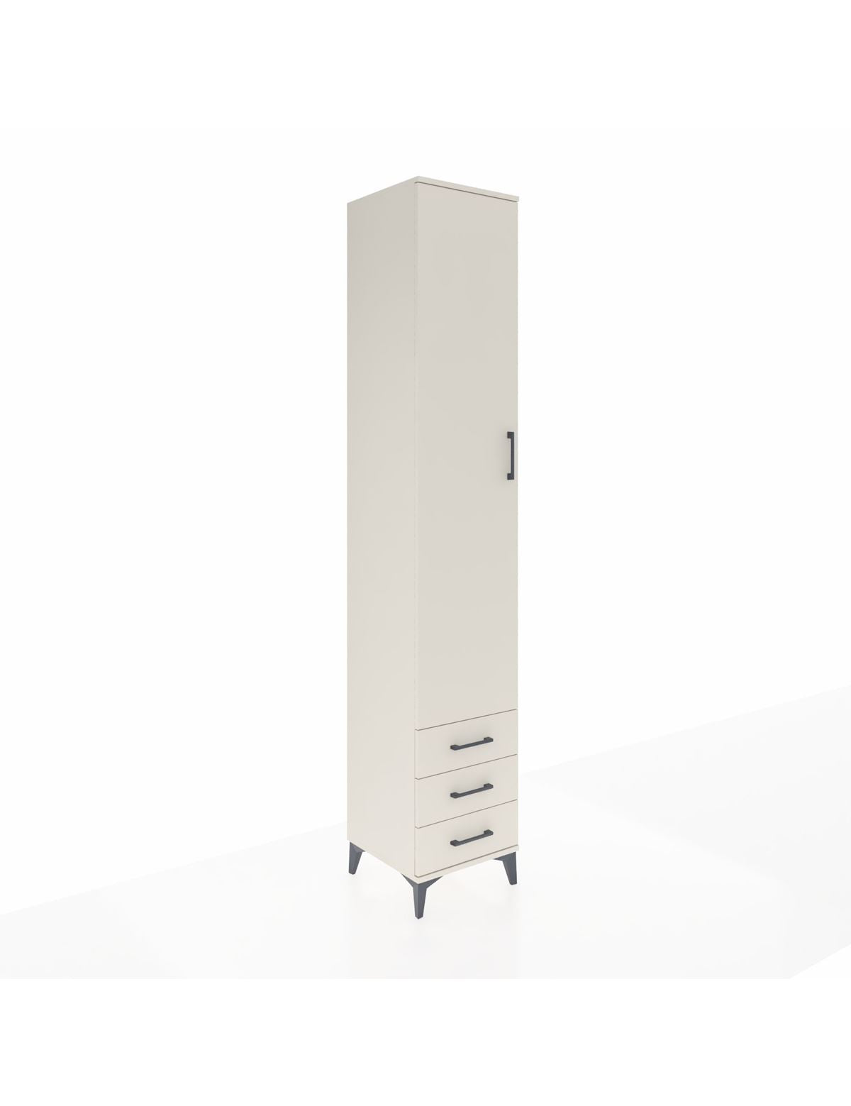 Hyperion Dolap 5 Raflı 3 Çekmeceli Tek Kapaklı 44x44x243 Aytaşı-Aytaşı