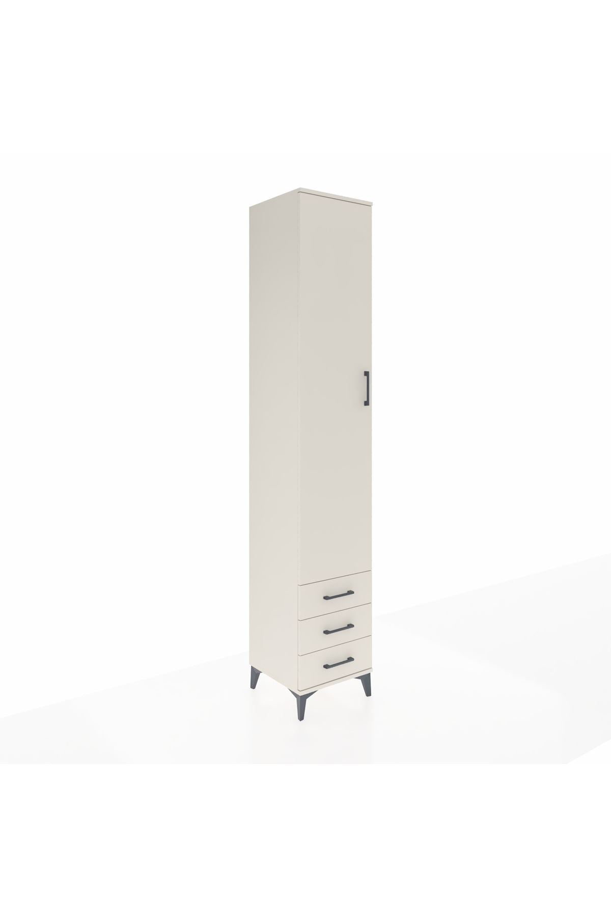 Hyperion Dolap 5 Raflı 3 Çekmeceli Tek Kapaklı 44x44x243 Aytaşı-Aytaşı