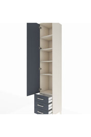 Hyperion Dolap 5 Raflı 3 Çekmeceli Tek Kapaklı 44x44x243 Aytaşı-Antrasit