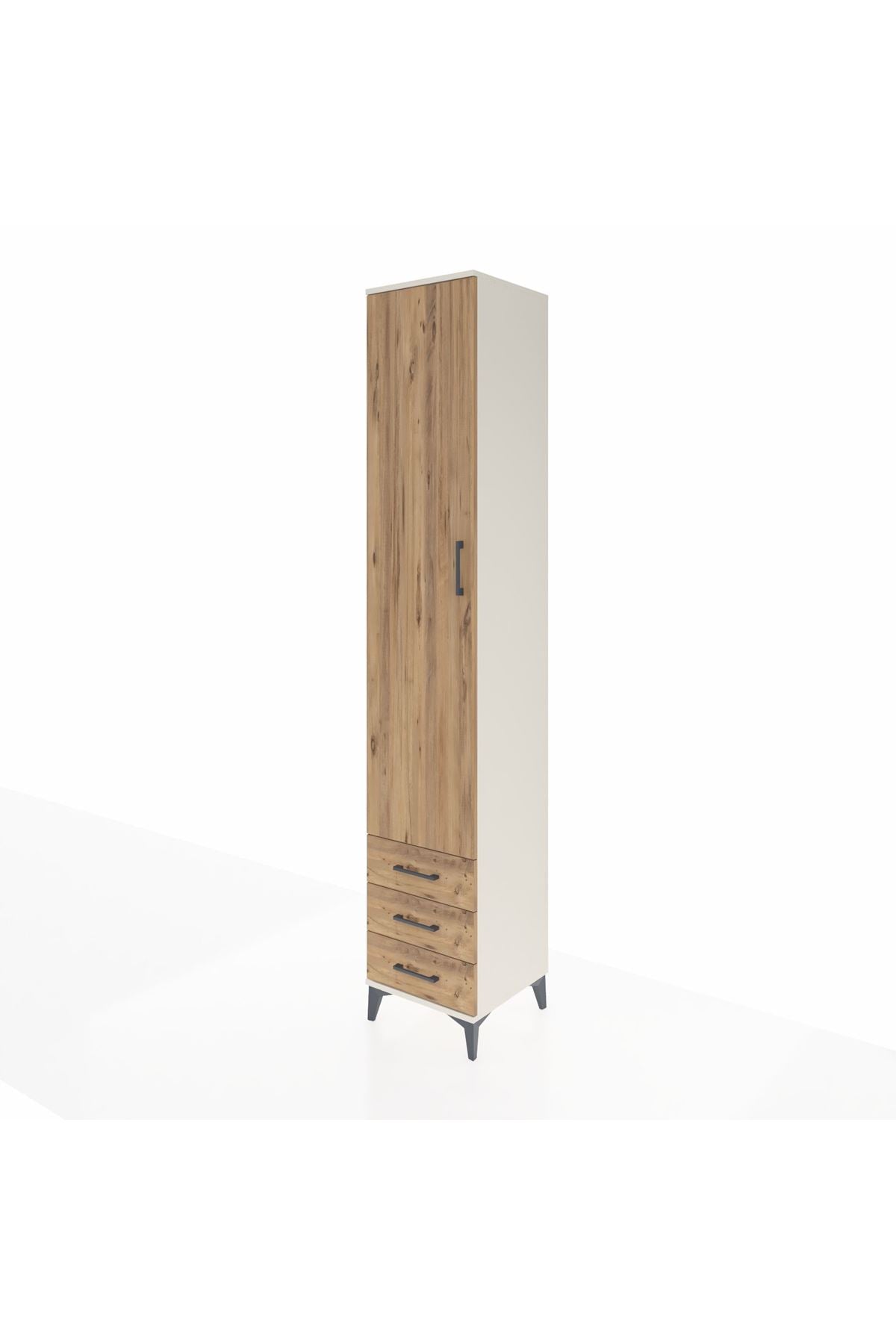 Hyperion Dolap 5 Raflı 3 Çekmeceli Tek Kapaklı 44x44x243 Aytaşı-Çam