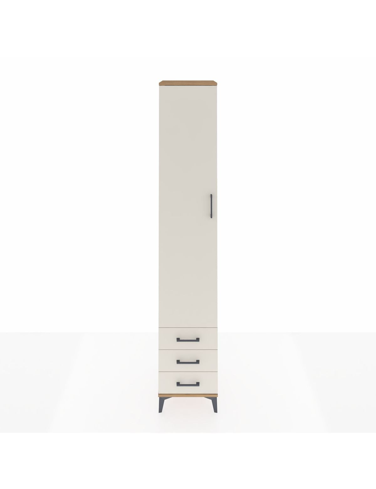 Hyperion Dolap 5 Raflı 3 Çekmeceli Tek Kapaklı 44x44x243 Çam-Aytaşı