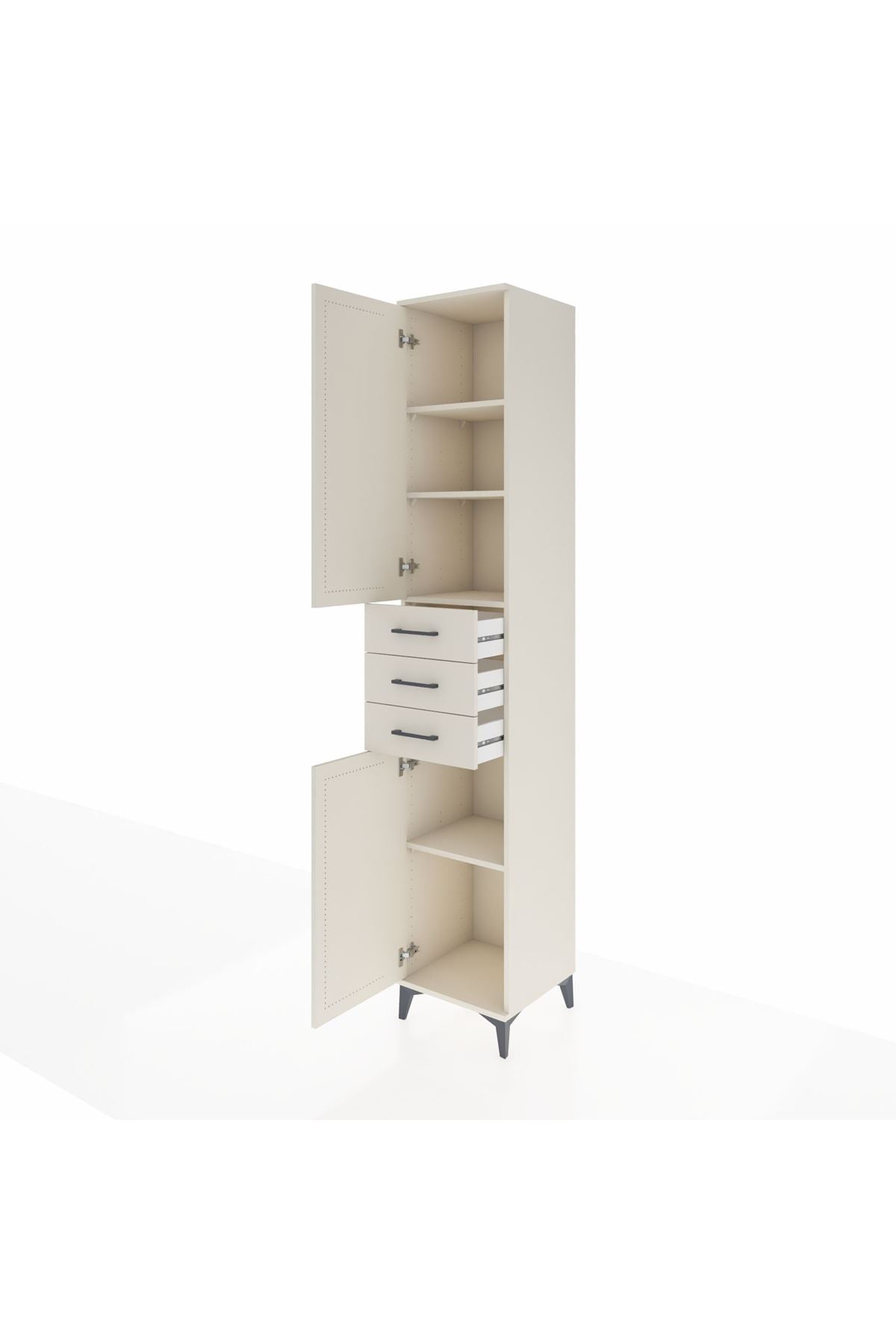 Hyperion Dolap 4 Raflı 3 Çekmeceli 2 Kapaklı 44x44x243 Aytaşı-Aytaşı