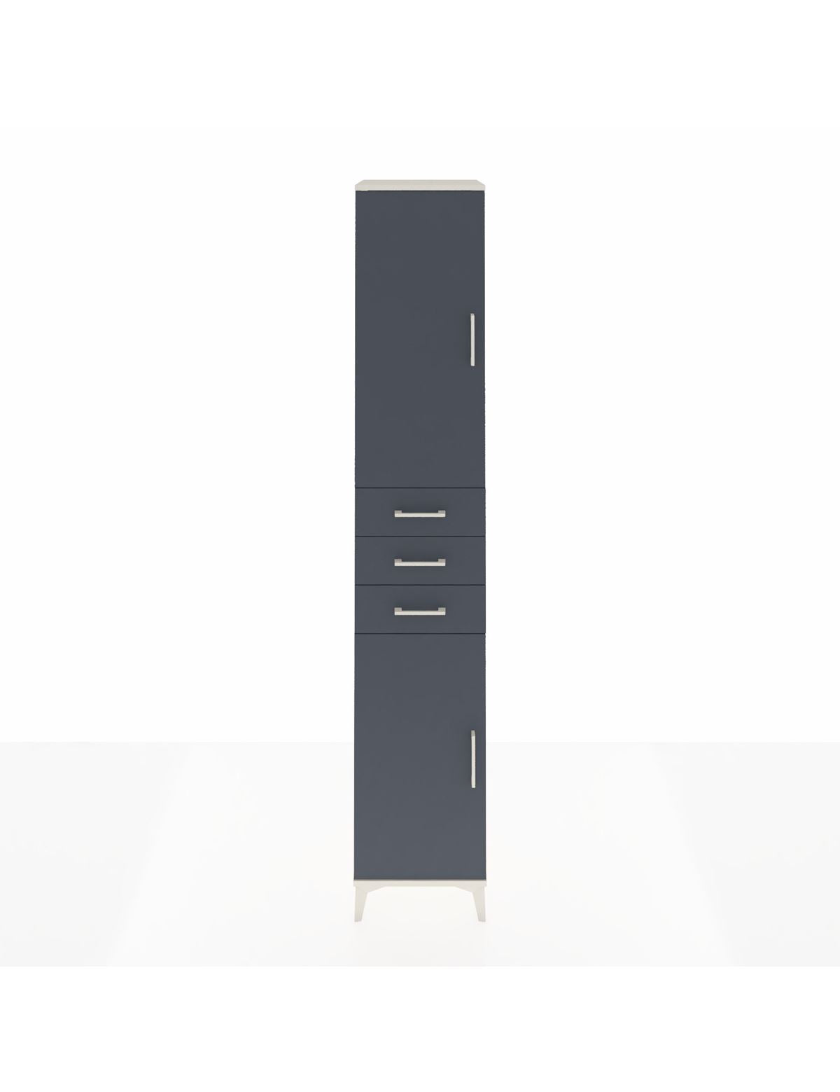 Hyperion Dolap 4 Raflı 3 Çekmeceli 2 Kapaklı 44x44x243 Aytaşı-Antrasit