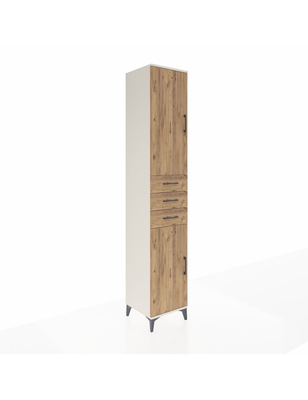 Hyperion Dolap 4 Raflı 3 Çekmeceli 2 Kapaklı 44x44x243 Aytaşı-Çam