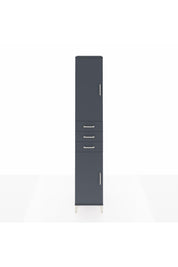 Hyperion Dolap 4 Raflı 3 Çekmeceli 2 Kapaklı 44x44x243 Antrasit-Antrasit