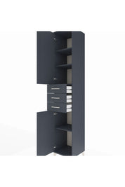 Hyperion Dolap 4 Raflı 3 Çekmeceli 2 Kapaklı 44x44x243 Antrasit-Antrasit