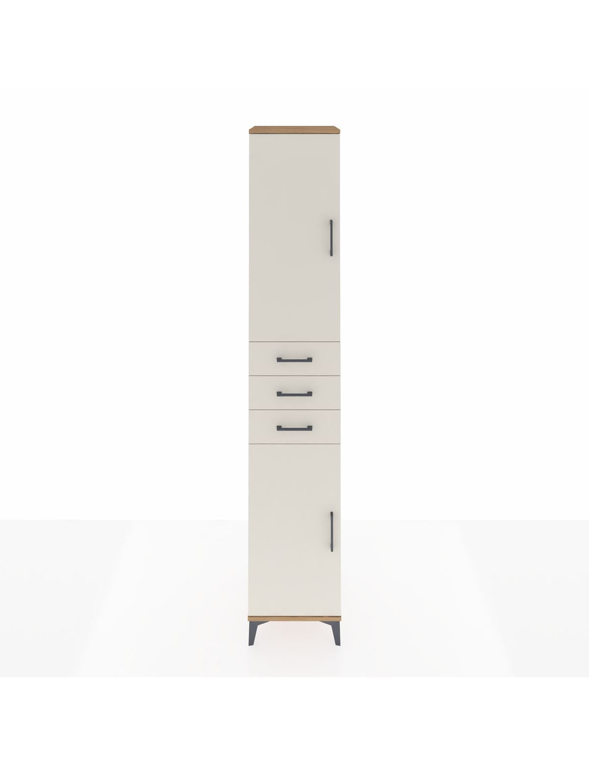 Hyperion Dolap 4 Raflı 3 Çekmeceli 2 Kapaklı 44x44x243 Çam-Aytaşı