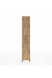 Hyperion Dolap 4 Raflı 3 Çekmeceli 2 Kapaklı 44x44x243 Çam-Çam