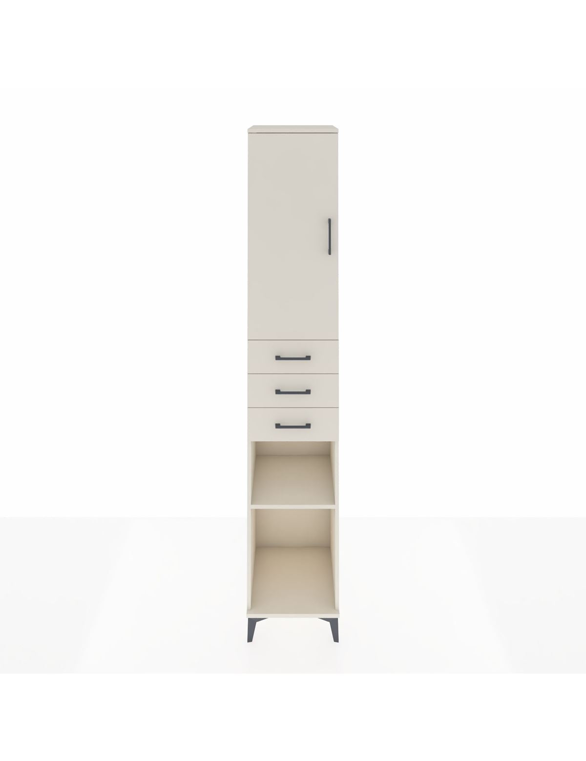 Hyperion Dolap 4 Raflı 3 Çekmeceli Tek Kapaklı 44x44x243 Aytaşı-Aytaşı