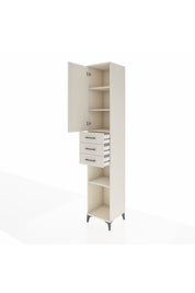 Hyperion Dolap 4 Raflı 3 Çekmeceli Tek Kapaklı 44x44x243 Aytaşı-Aytaşı