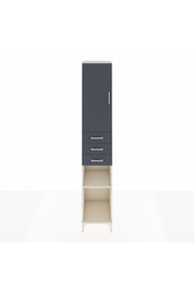 Hyperion Dolap 4 Raflı 3 Çekmeceli Tek Kapaklı 44x44x243 Aytaşı-Antrasit