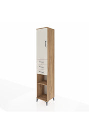 Hyperion Dolap 4 Raflı 3 Çekmeceli Tek Kapaklı 44x44x243 Çam-Aytaşı