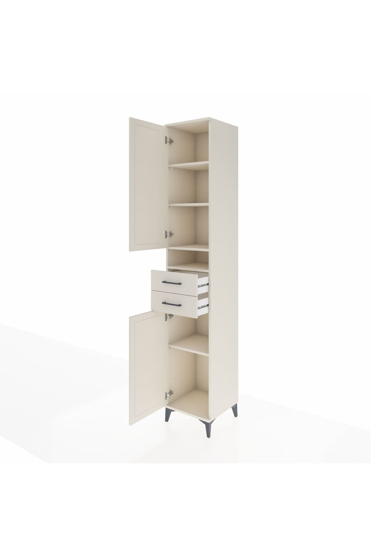 Hyperion Dolap 5 Raflı 2 Çekmeceli 2 Kapaklı 44x44x243 Aytaşı-Aytaşı