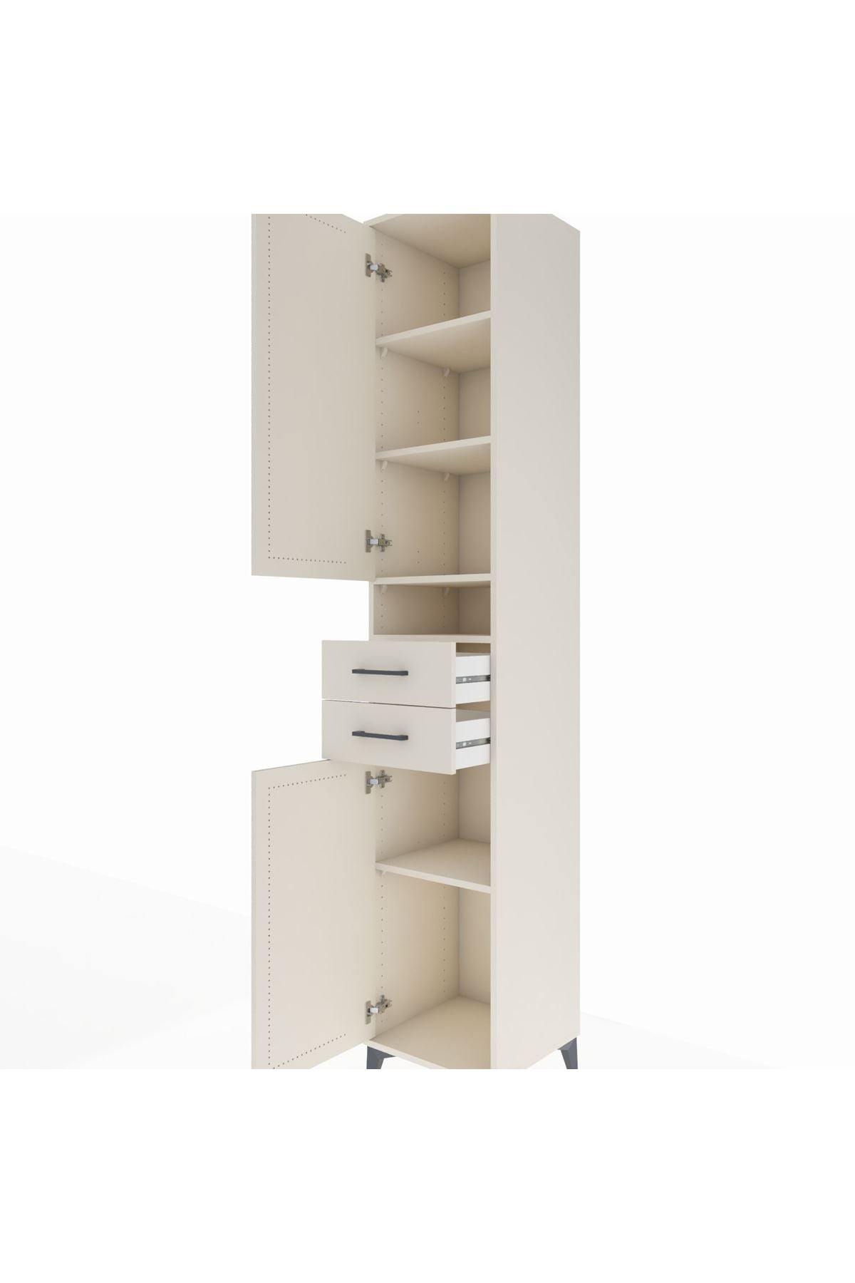 Hyperion Dolap 5 Raflı 2 Çekmeceli 2 Kapaklı 44x44x243 Aytaşı-Aytaşı