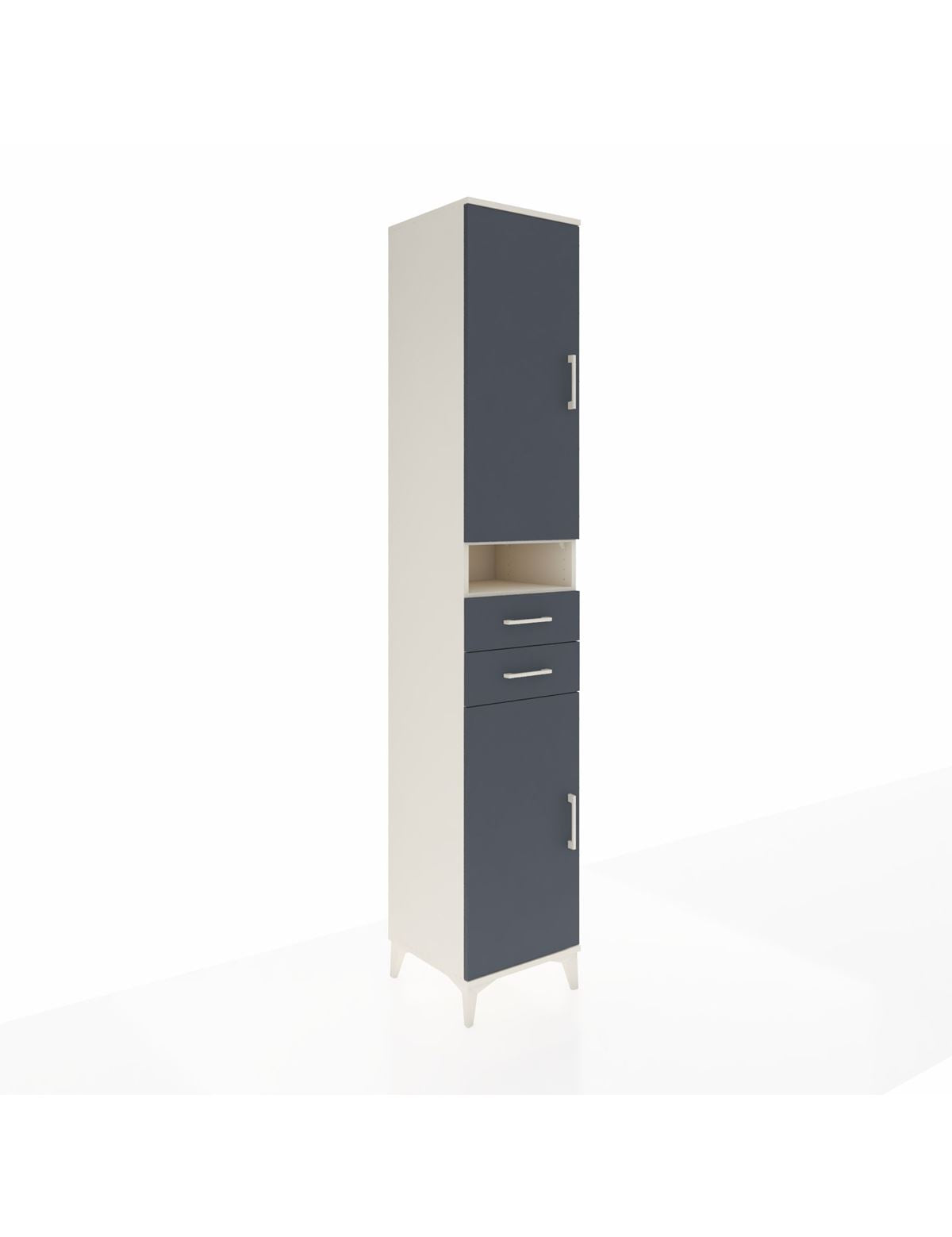 Hyperion Dolap 5 Raflı 2 Çekmeceli 2 Kapaklı 44x44x243 Aytaşı-Antrasit